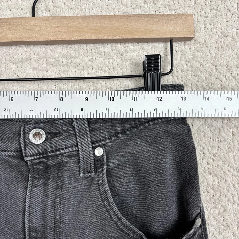 Levis Silvertab Jeans Womens 27 Black Mom Jean‎ High Rise Barrell Zip Fly Denim